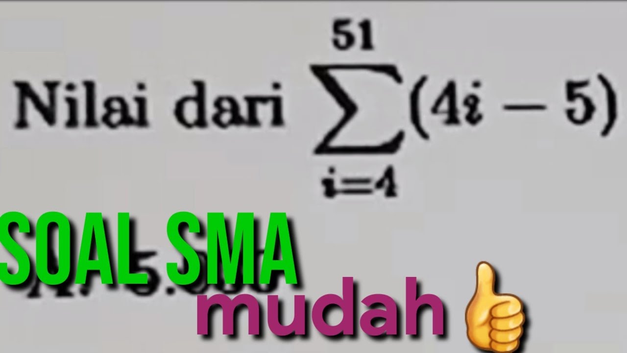 Notasi Sigma Matematika Sma Part Youtube