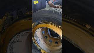 How to seat a truck tyre using soft soap.