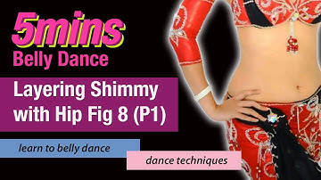 Horizontal Hip Figure 8 Shimmy Part 1 [3 simple steps] | 5mins Learn How to Belly Dance Tutorial