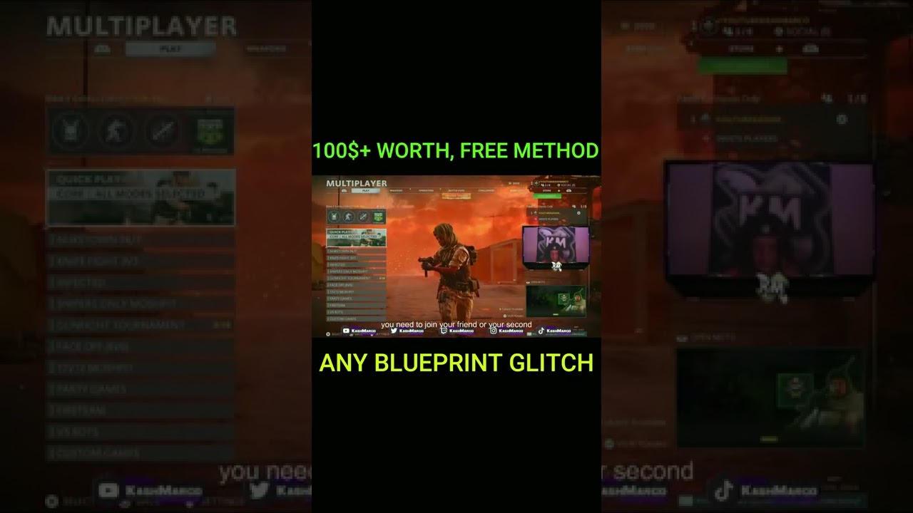 ANY/ALL INSTANT BLUEPRINT Glitch in Cold War (NEW UPDATED METHOD)