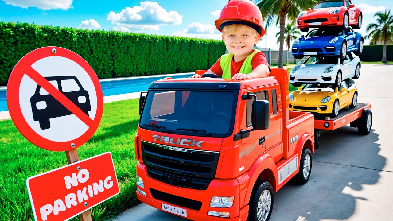 Oliver Conduce el Camión Grúa | Aventuras con Coches para Niños