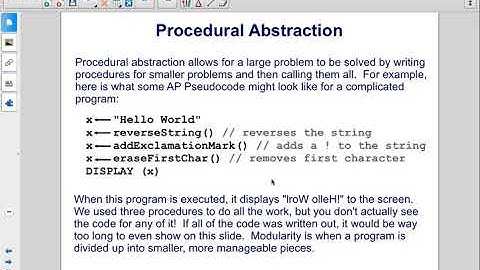 Procedural Abstraction