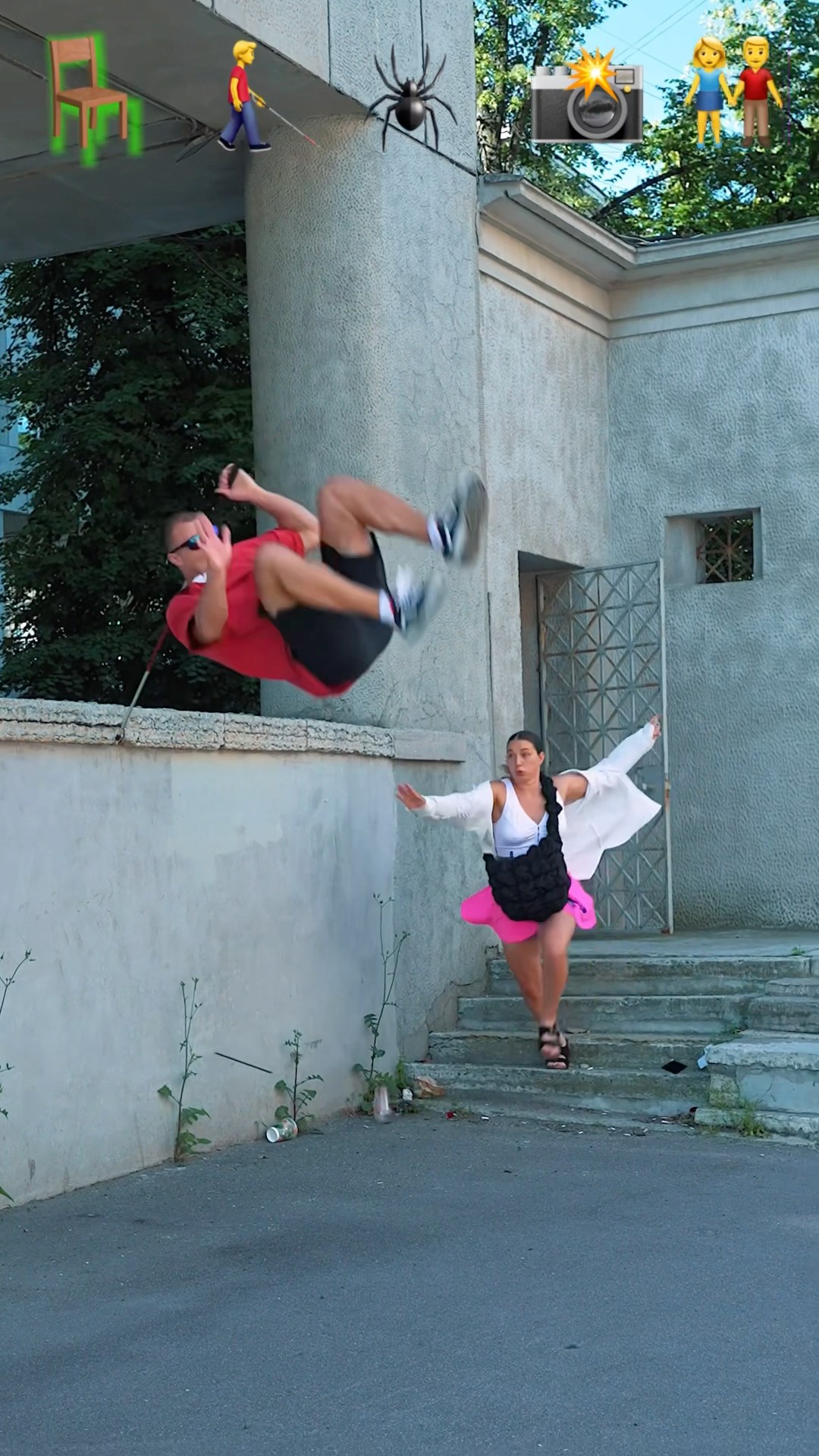 Parkour with Emojis pt.8?? #kiryakolesnikov #prank #funny #stunt #parkour #comedy