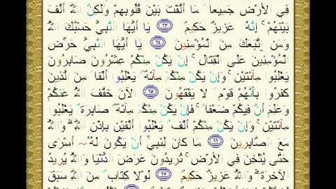 سورة الأنفال من 61ـ الى أخرها