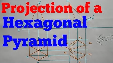 Projection of solid hexagonal pyramid with a perpendicular side to HP in tamil engineering drawing