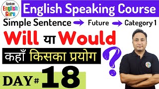Will और Would क फरक क समझन बहत जरर ह English Speaking Course Day 18 Will Be Vs Would Be