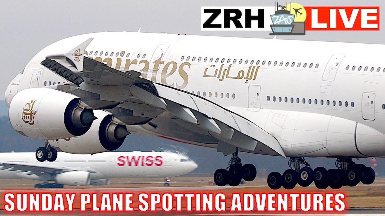 🔴LIVE Sunday Mountain View 🏔 Plane Spotting ✈️ Zurich Airport