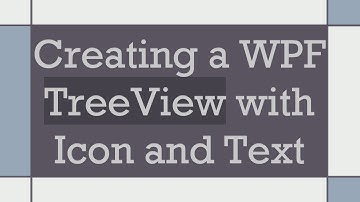 Creating a WPF TreeView with Icon and Text