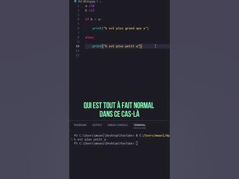 Coder En Python : Je t'explique l'instruction if en moins d'une minute ...