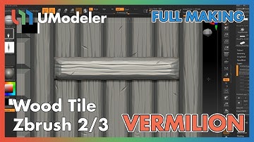 3D Modeling in Unity - Full Making Video of Texturing a Wood Tile 2/3 in Vermilion