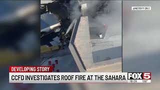 NEW VIDEO: Roof fire at Las Vegas hotel quickly knocked down by fire crews