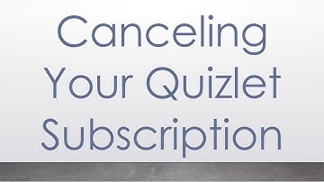 Canceling Your Quizlet Subscription