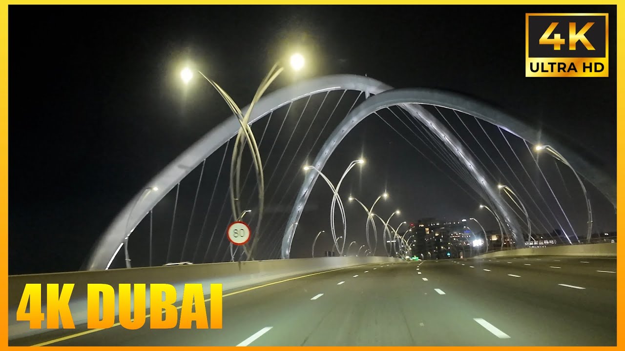 4K North Dubai - POV Night Drive
