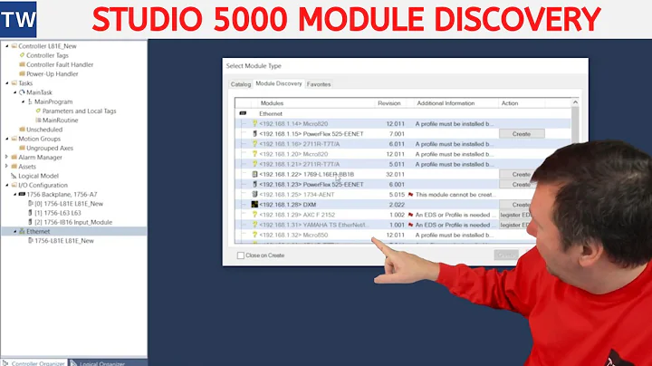 Studio 5000 Discover Module to Add to IO Configuration