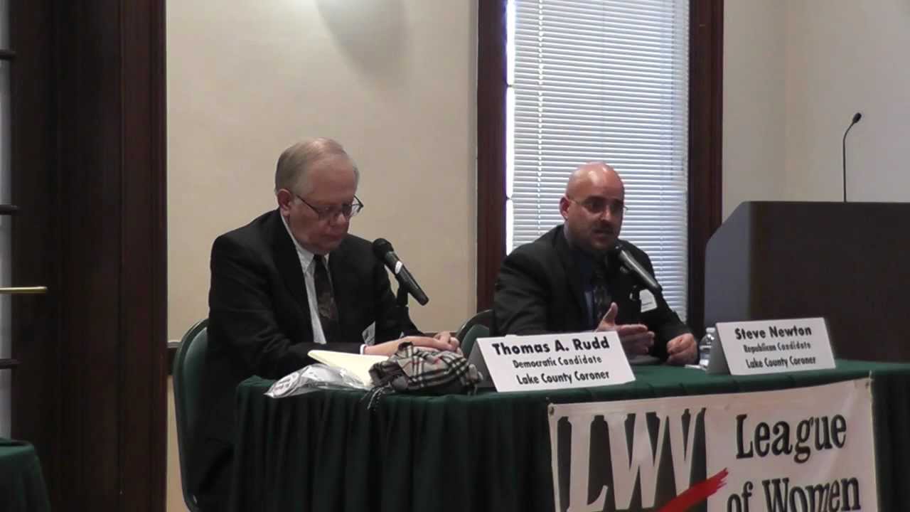 Newton vs Rudd Lake County Coroner LWV Debate YouTube