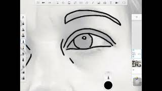 Tracing a portrait on Sketchbook app screenshot 5