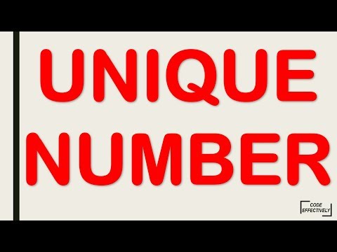 UNIQUE NUMBER