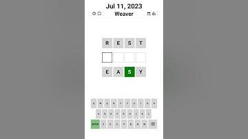 Weaver - REST EASY - Jul 11, 2023 #apuzzleenthusiast #weaver #wordle
