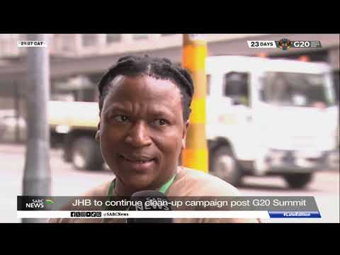 JHB to continue clean-up campaign post G20 Summit