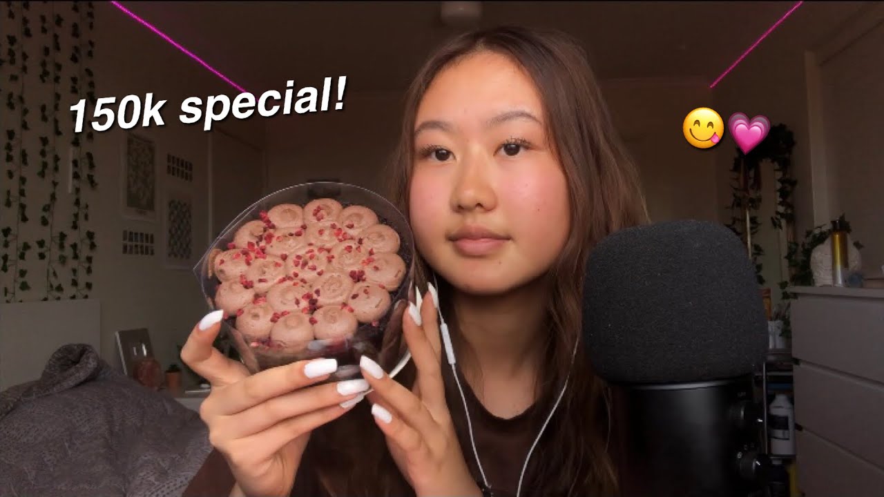 ASMR answering your assumptions + eating cake ❤️❤️