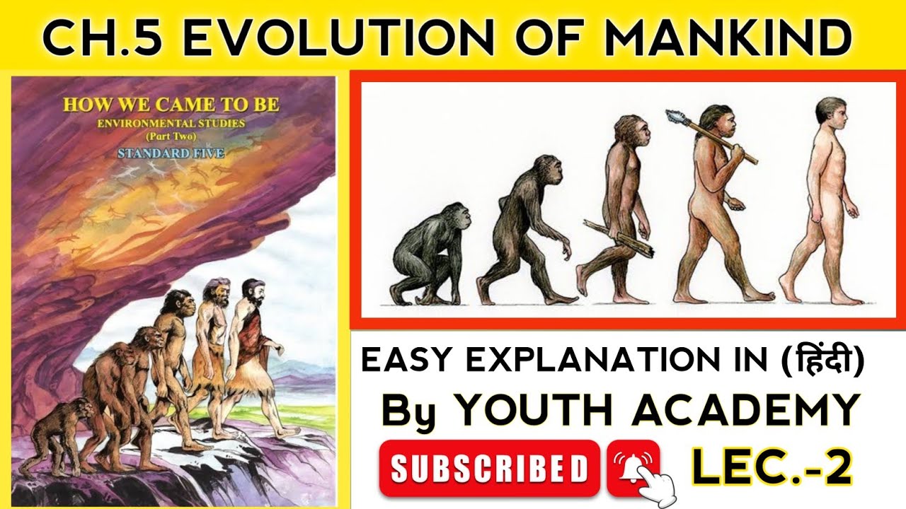 Chapter 5 Evolution Chapter.5 Evolution of mankind|Class 5| With easy explain in Hindi # ...
