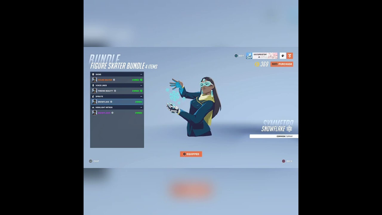 Overwatch:  Figure Skater Symmetra Skin⛸️