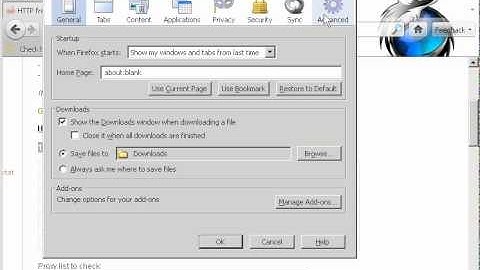 Video tutorial: how to use HTTP proxy in FireFox