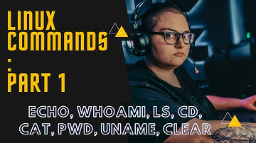 Basics of Linux - Part 1 - echo, whoami, ls, cd, cat, pwd, uname, clear - Learning With Tom