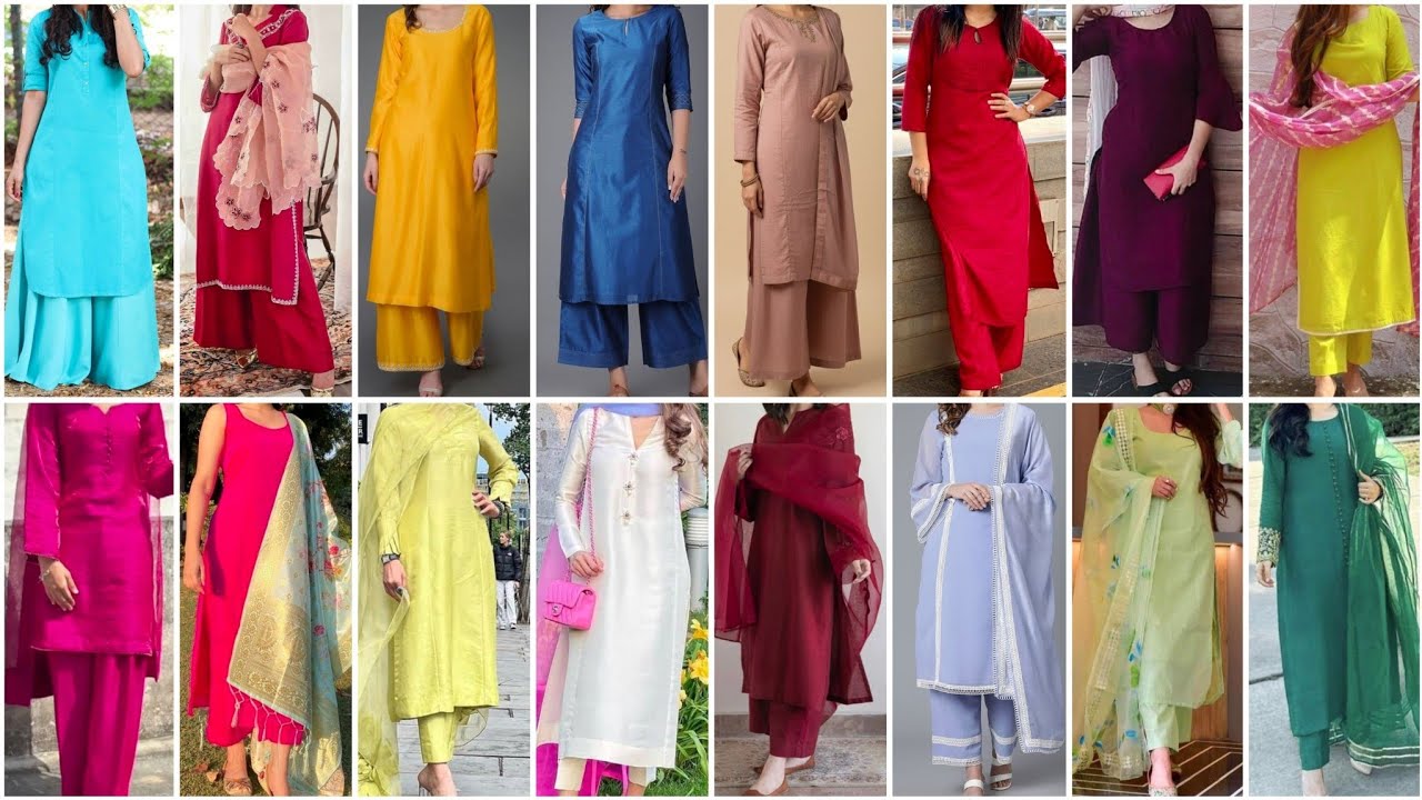 Most Attractive Plain Palazzo Suit Design Ideas for Girls 2025