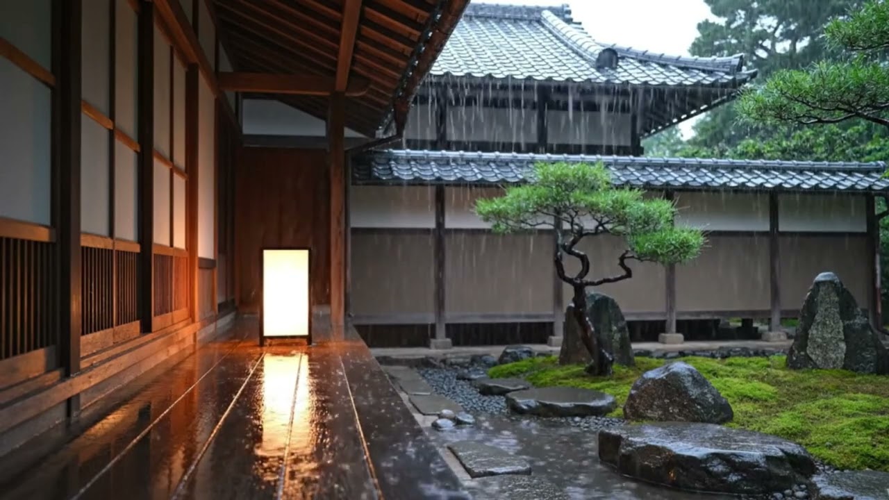 Serene Rain Sound Healing at a Traditional Japanese House | Deep Sleep, Relaxation & Inner Peace