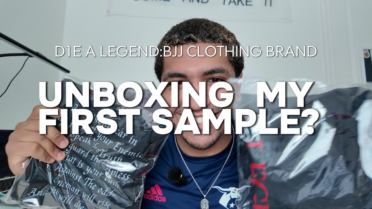 Unboxing my first sample! | Behind the scenes of starting my bjj clothing brand