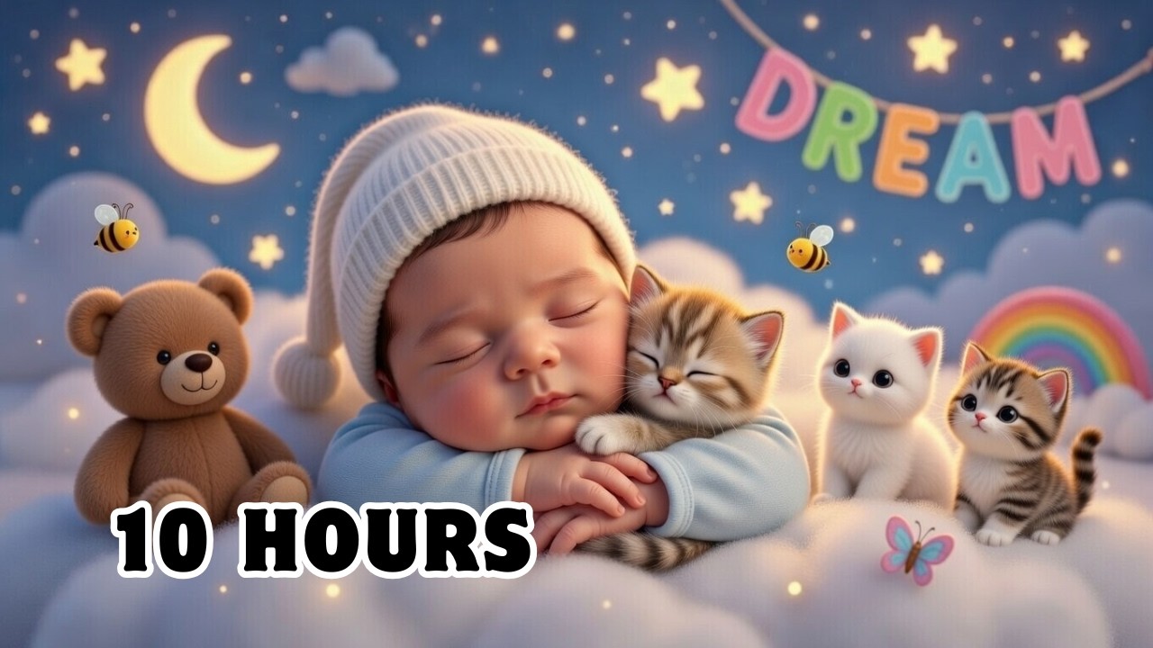 10 Hour Mozart’s Lullaby 🌙 | Deep Sleep & Sweet Dreams | Continuous Baby Sleep & Brain Boost 🧠