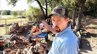 Splitting, Stacking and Organizing the Woodyard - Eastonmade Ultra Wood Splitter