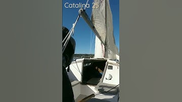 Coming about Tacking on Catalina 25 #catalina25 #sailing