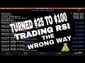 HOW TO Trade boom and crash, vix index with RSI in the reverse direction🤯(How i turned $25 to $100)