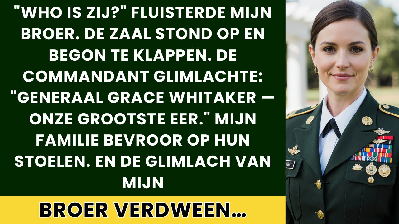 Bij de ceremonie van mijn broer stond ik niet op de lijst, toen zei de commandant: 
