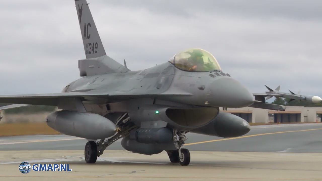 F-16 Full Afterburner take off Atlantic City ANG