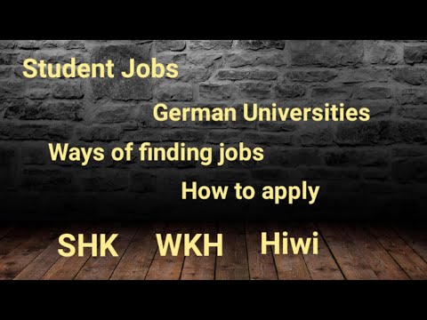 Student Jobs in German Universities| Best ways to find jobs| English Speaking Jobs in Germany|