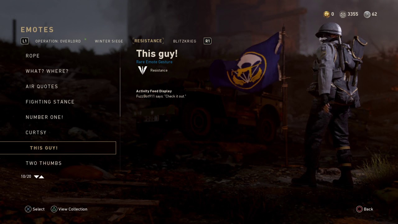 Call of Duty®: WWII emotes