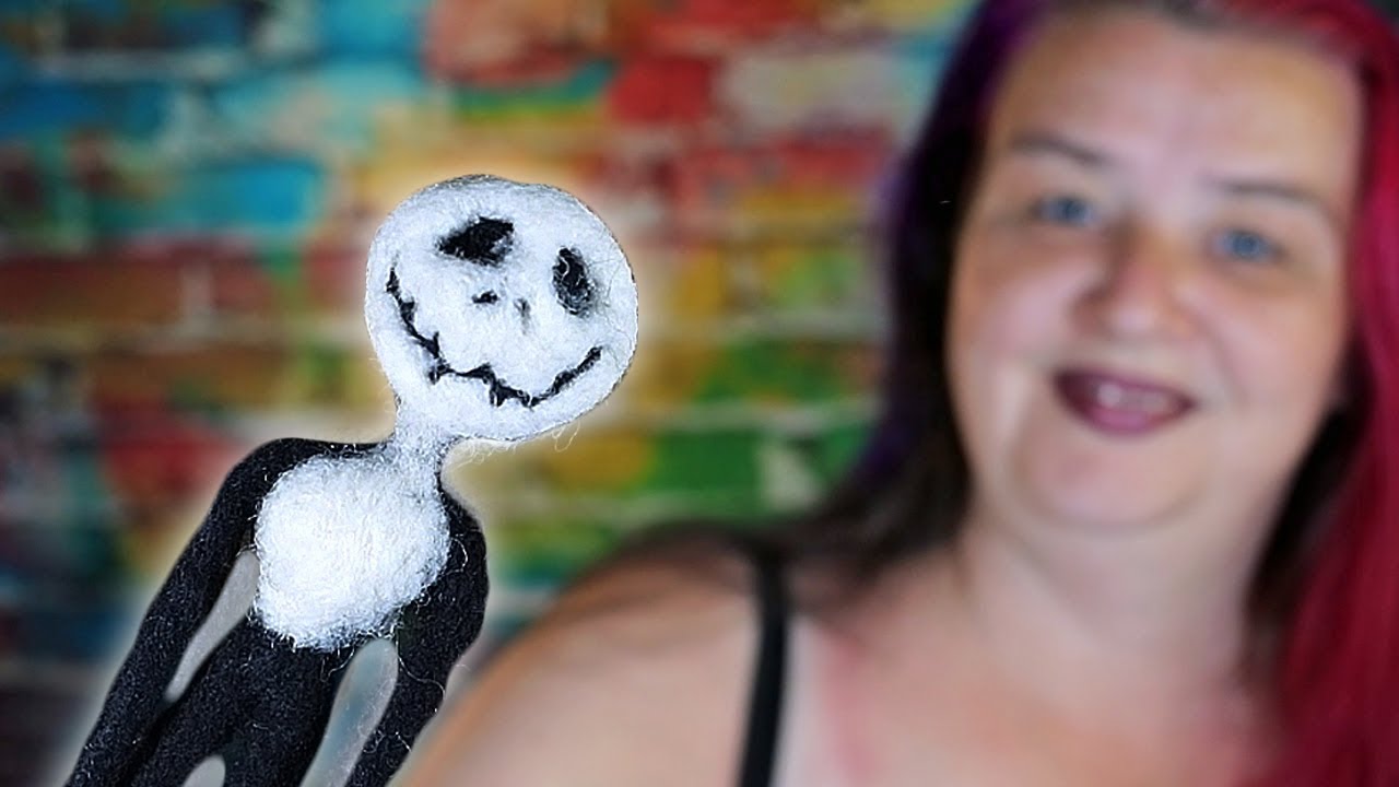 Needle felted jack skellington face YouTube