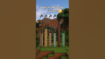 Which Minecraft Pickaxe is Faster? #shorts