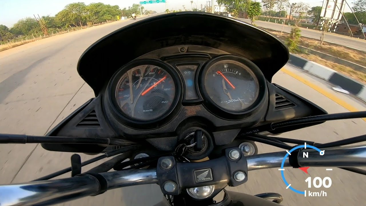 Honda Cb Shine Bs4 Top Speed Test With GPS