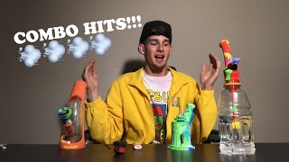 BONG SESH! WAXMAID COMBO HITS OUT OF 4 BONGS!!
