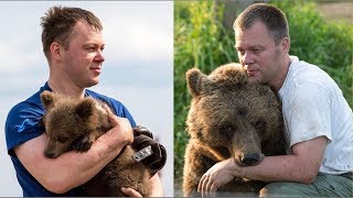 Andrei and Mansur. The story of the sincere friendship of man and bear🧡