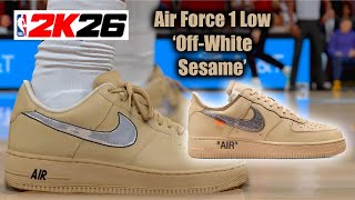 Nba 2K26 Shoe Creator - Air Force 1 Low Off-White Sesame