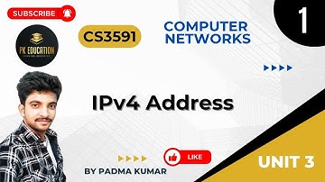 3.1 IPv4 Address | Computer Networks | CS3591 | Anna university R2021