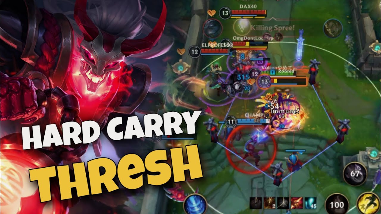 How to miss "Q" | HARD CARRY SUPPORT| THRESH WILD RIFT - YouTube