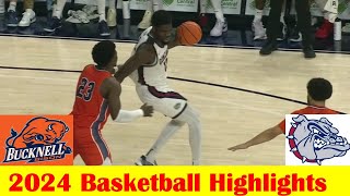 Bucknell vs #13 Gonzaga Basketball Game Highlights 12 21 2024