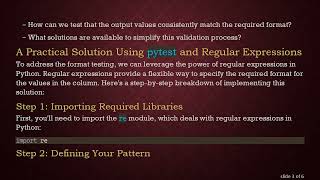 Celebrity Ensuring Data Integrity: How to Test Column Format with pytest in Python Profile