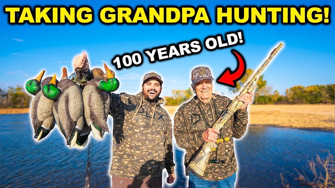 Taking my 100 Year Old GRANDPA Duck Hunting!!! (Catch Clean Cook)